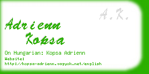 adrienn kopsa business card